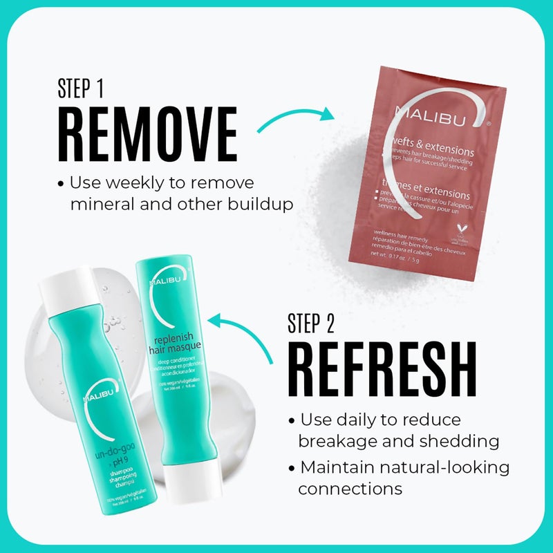 Malibu C Un-Do-Goo Clarifying Shampoo - Removes Product Build Up and Resins from Hair - Shine Restoring, Sulfate-Free Cleanser (33.8 oz) - Image 4